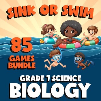 85 SINK OR SWIM Science Games - Biology - Grade 7 No Prep Review