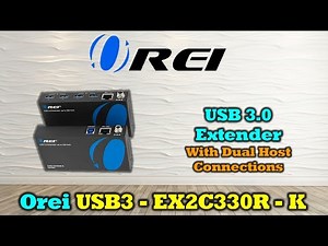 Extend Dual USB-C & USB-A Over LAN – OREI USB 3.2 HDBaseT Extender (Up to 330ft, PoC, RS-232)