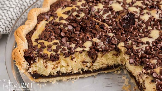 Chocolate Chip Funny Cake Pie