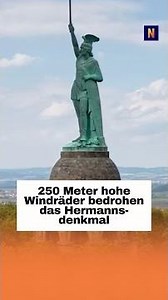 250-meter-tall wind turbines threaten the Hermannsdenkmal
