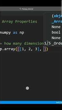 NumPy ndim Explained in 20 Seconds ⚡ #numpy #coding #shorts
