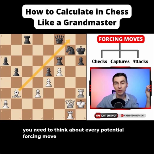 186K views · 2K reactions | New Video Out!  In this video, GM Igor Smirnov will teach you: ✅ The 5 powerful rules grandmasters use to calculate efficiently ✅ How to identify the most important candidate moves instantly ✅ What NOT to calculate (so you don’t waste time) ✅ How to spot your opponent’s best moves and hidden resources ✅ Practical examples where just one accurate sequence decides the game #chess #chesslessons #chesslife | Remote Chess Academy | Facebook