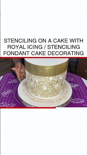 Cake Stenciling Magic: How to Decorate with Royal Icing & Fondant #CakeDecorating #BakingTips