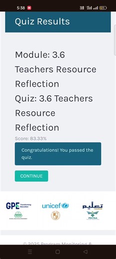 Module 3.6 Teachers resource reflection