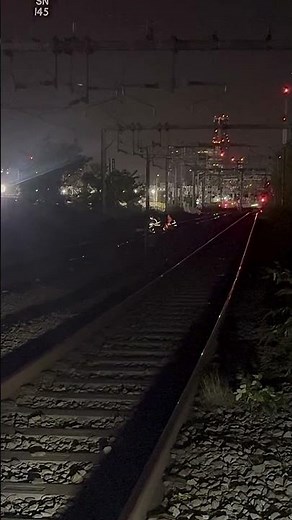 Late-night vibes on the railway 🚆✨ The city never really sleeps. #NightTrain #CityVibes