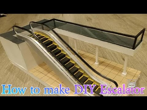 How to make Escalator - Diy Cardboard - Escalator working Model