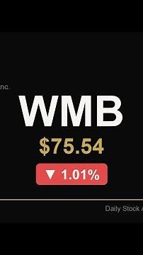 Williams Companies WMB down 1% Friday May 1st | StokTok