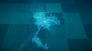 Globalization Thailand Map Animation 4K