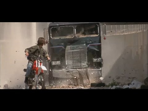 Terminator 2 Tow Truck Chase Scene, Awesome!