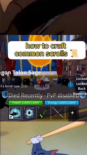 Crafting common scrolls in Blox fruits 🤯