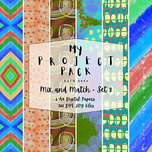 6 Mix and Match A4 Printable Patterned Papers, Set 8, Pretty Digital Designs, Jpgs for Scrapbooking, Paper Crafting, Home Décor, Journaling - Etsy
