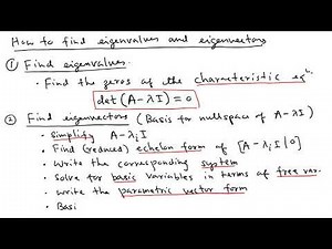 Finding Eigenvalues and Eigenvectors | 2 × 2 matrix | Linear Algebra