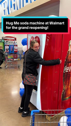 Experience the Hug Me Coca-Cola Machine at Walmart