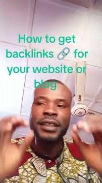How to get backlinks ⛓️ for your website or blog