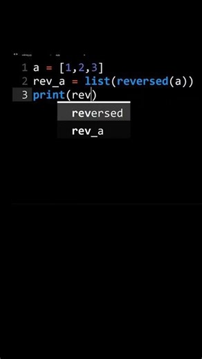 How To Convert A Reversed Iterator To A Container In Python