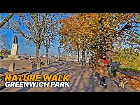 Walking London's Greenwich Park on a sunny autumn day 🍂