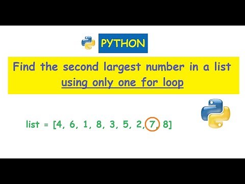 Python : Find the second largest number in a list using only one for loop