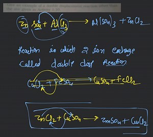 [Solved] Give an example of a double displacement reaction othe... | Filo