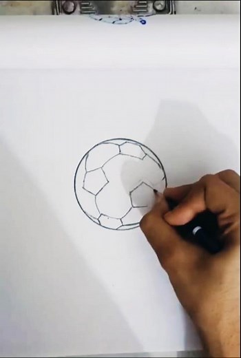 How to draw a football easy/ Drawing for beginners