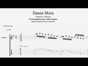 Danza Mora - Francisco Tárrega - Tablatura por Jesús Amaya...