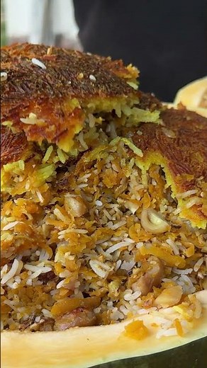 Wild-Cooked Pilaf inside of Pumpkin! Family Recipe 🔥