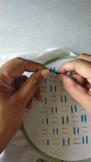 Sashiko Stitch for Beginners #handembroidery #diy #embroidery #art #shortsfeed #shorts #viral #fyp