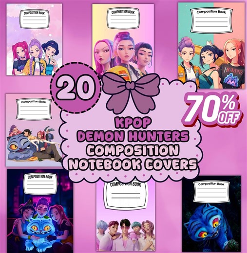 K-pop Demon Hunters Notebook Covers | Anime Style (digital Download, Canva Editable) - Etsy Australia