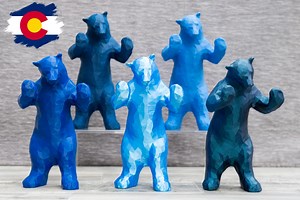 Denver Blue Bear Statue – “I See What You Mean” Inspired | Colorado Decor & Gift | 3D Printed Figure (custom Colors/sizes) - Etsy