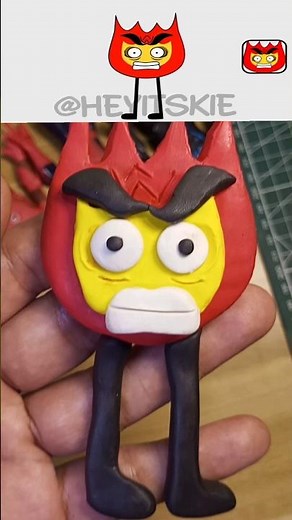 Making Sprunki OC Firey Phase 2 ( From BFDI ) #sprunkioc #sprunki #incredibox #clay