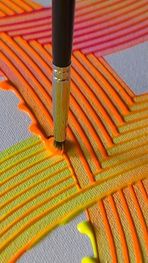 2.4M views · 1K reactions | Fluorescent acrylic painting on canvas 16 x 20 inch. D4-UV3: Design 4, fluorescent color combo 3. #abstractart #modernart #contemporaryart #acrylicpainting #abstractpainting #art #canvaspaintings #abstractpainter | Plot Bot Studio | Facebook