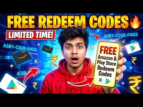 FREE AMAZON GIFT CARD AND PLAY STORE REDEEM CODE APP 🤯