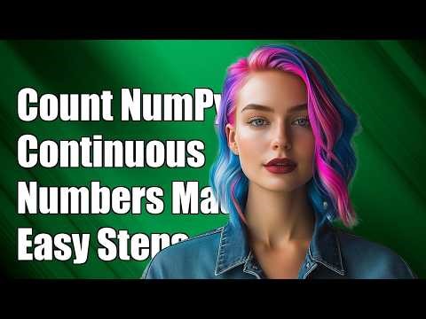 How to count continuous numbers in numpy