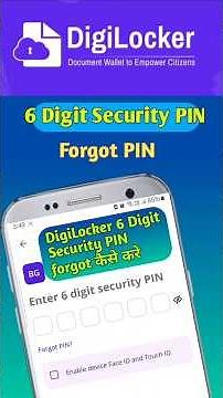 Digilocker forgot security pin | How to forget digilocker pin #digilocker #digilockerapp #tech