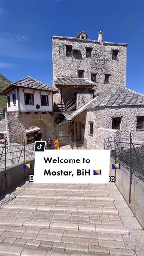 Rebuilt Mostar Bridge in Bosnia & Herzegovina