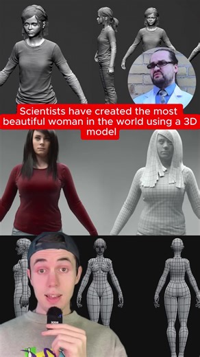 Scientists have created the most beautiful woman in the world using a 3D model #science #fyp #3dmodel #beautifulwoman #trending