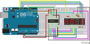 Arduino 74hc595 7 Segment 8 Digit Library