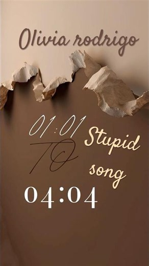 Olivia rodrigo - stupid song (lyrics)