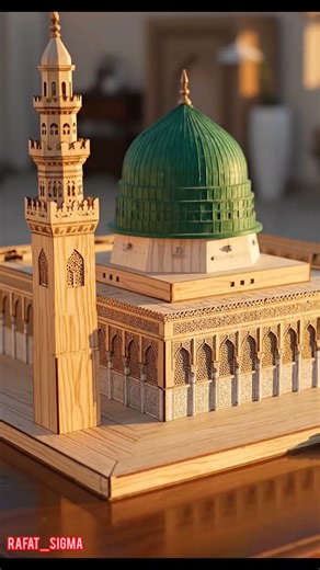 Handmade Madina Model from Wood 🕌✨