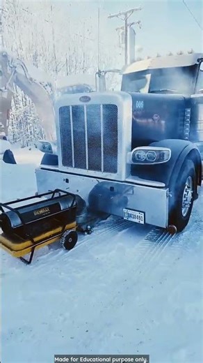 Why long haul truck never turn off engine in winter?
