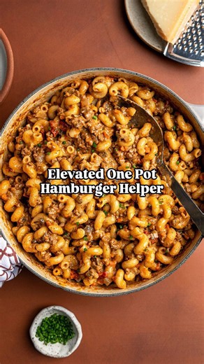 One pot hamburger helper but make it fancy