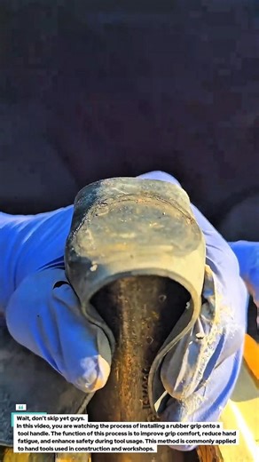 Rubber Grip Installation Process | Tool Handle Enhancement.