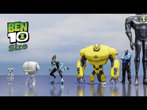 Ben 10 Aliens size comparison | 3D Comparison 👾