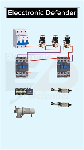 7.2K views · 120 reactions | Reverse Forward control wiring diagram #elecctronic_defender #ElectricianTools #electricitychallenge #electrician #electricalcontractor #selflocking #electricity #ElectricalEngeneer #electronicsengineering | Elecctronic Defender | Facebook
