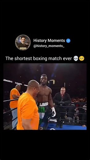 History Moments on Instagram: "You won’t believe this 😭👇 The shortest professional boxing match in history happened on August 24, 2018, when heavyweight Curtis Harper walked out of the ring just one second after the bell, giving Nigerian prospect Efe Ajagba the quickest win on record. Instead of throwing a punch, Harper exited the arena, leaving fans and commentators stunned and the crowd in disbelief. Ajagba was declared the winner by disqualification, and no blows were ever thrown. The bizar