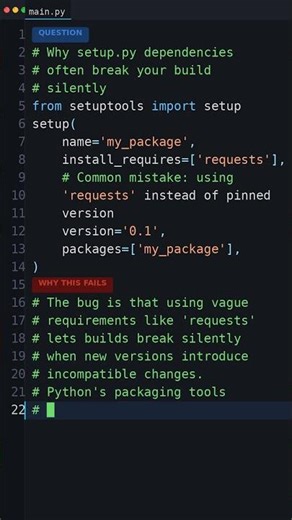 This Output Makes No Sense: Why setup.py dependencies often break your build silently