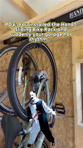POV: You installed the HandT Sliding Bike Rack and suddenly your garage has rhythm 🕺 #handt