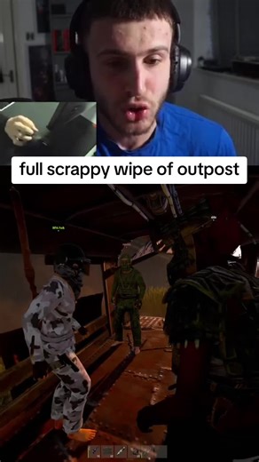 Full Scrappy Wipe at Outpost in Rust Gameplay