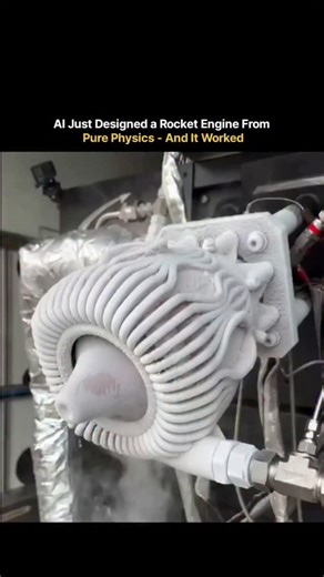 Wealth on Instagram: "This rocket engine wasn't drawn, tuned, or optimized by human engineers - it was designed by artificial intelligence from the laws of physics upward. Meet LEAP 71's NEURON 20 kN aerospike rocket engine, a propulsion system created by a physics-driven Al that encodes thermodynamics, fluid dynamics, combustion chemistry, material limits, and manufacturing constraints into one computational design system. Instead of sketching CAD models, engineers simply define performance goa