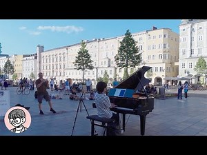 【海外ストリートピアノ】『献呈』を弾いたら歓声いただきました！【名曲】