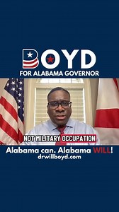 Sen. Tommy Tuberville says he’d call in the National Guard for Alabama. Our families don’t need tanks in the streets — we need teachers in classrooms, doctors in hospitals, and leaders who put people first. Alabama’s future won’t be built with fear — it’ll be built with opportunity. | Dr. Will Boyd for Alabama